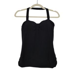 Vintage y2k Energie Black Halter Top Padded Bra Tank Top Summer Going Out Beach